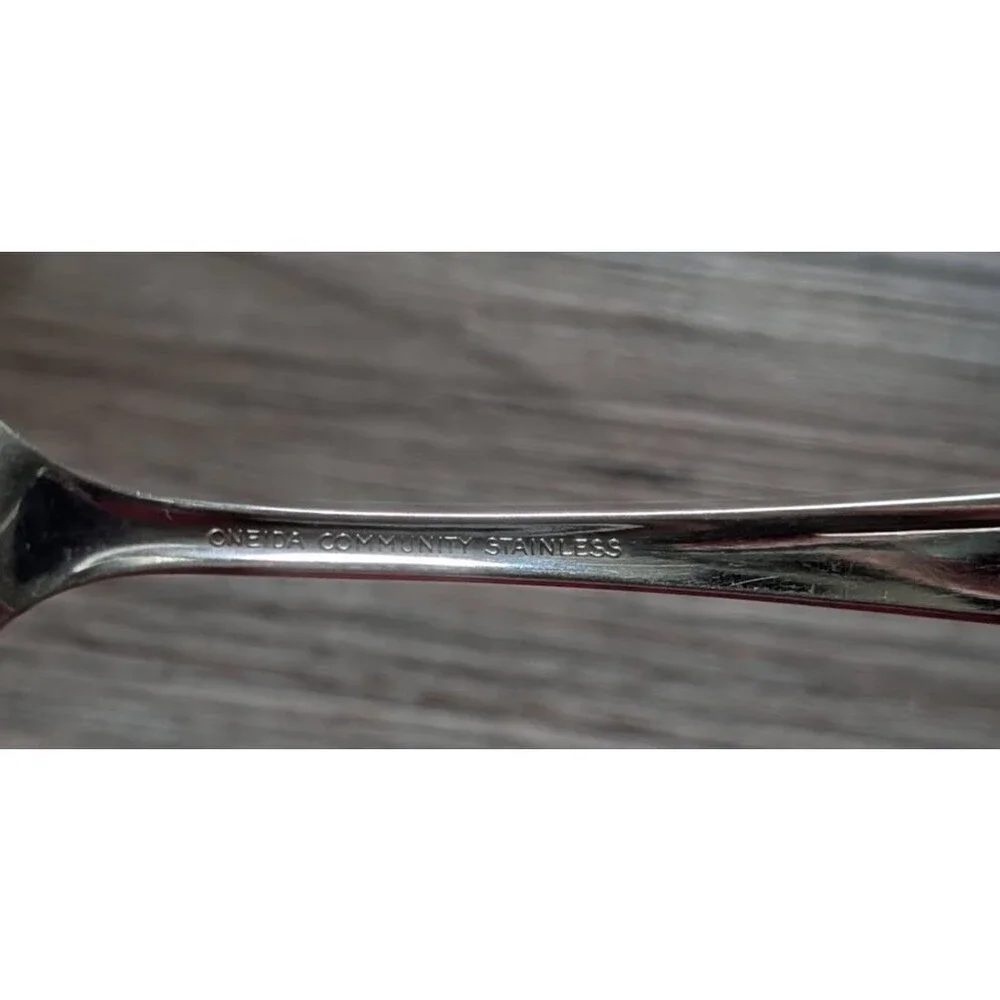 6 Pc Oneida Community Stainless Spoons Spreader My Rose Vintage